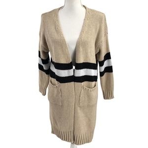 Goodnight Macaroon Womens Estrella Sweater Knit Long Cardigan Open Front